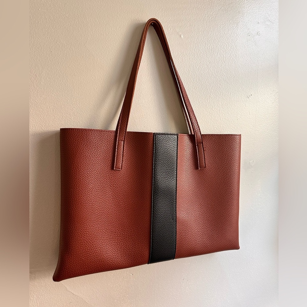 Vince Camuto Cognac Leather Tote